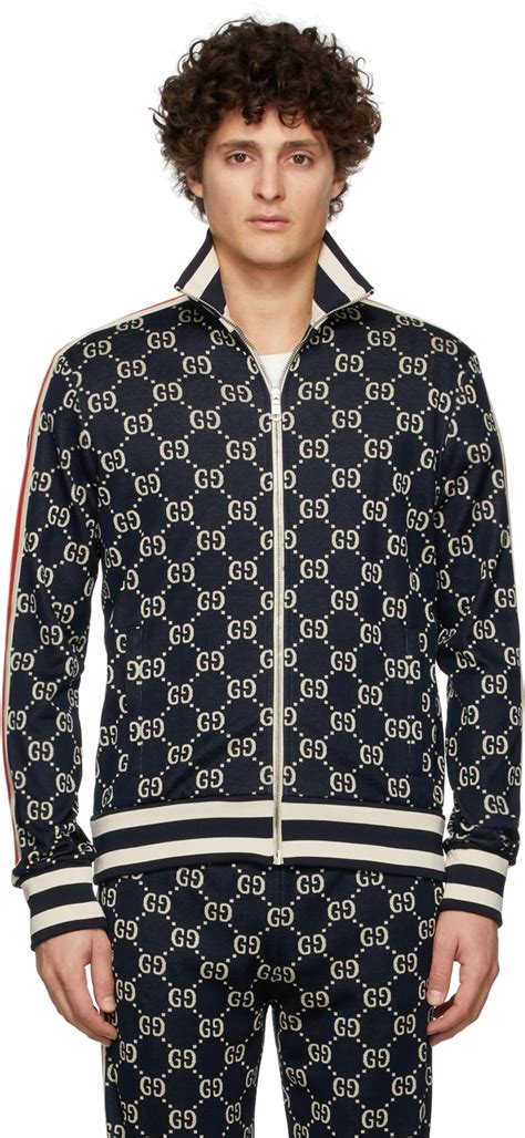 gucci gg jacquard cotton jacket|gucci jacket velour.